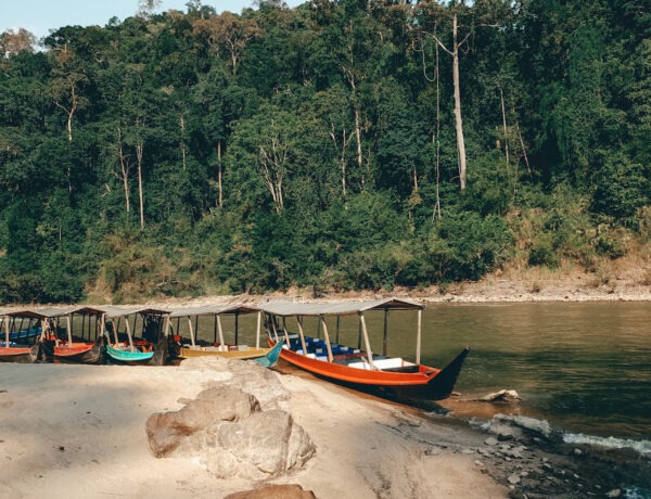 Fluss Ufer im Orang Asli Dorf
