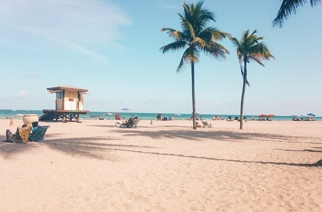 Hallandale Beach, Strand in der Nähe von Miami