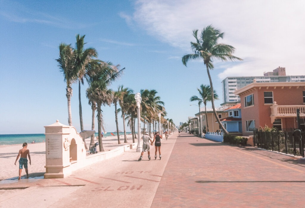 Promenade am Hollywood Beach in Florida