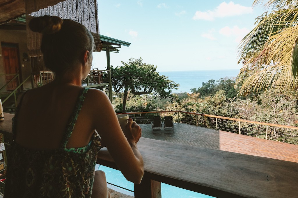Ausblick vom Balkon der Surf Visata Villas, Costa Rica