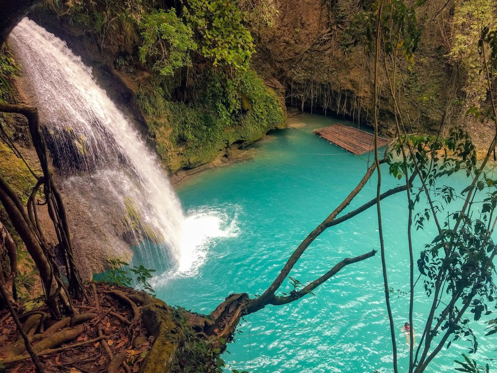 Kawasan Falls auf der Insel Cebu, Philippinen