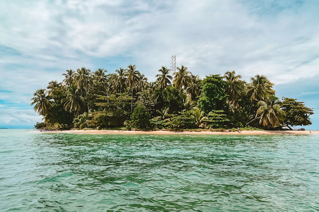 Tropische Insel Isla Zapatilla auf Bocas del Toro, Panama